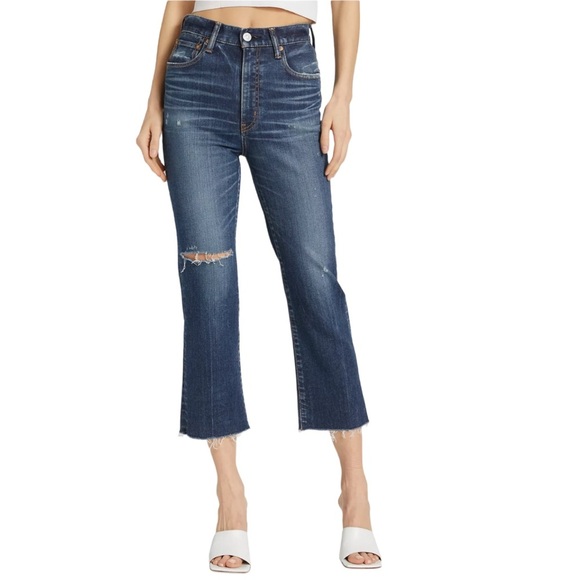 Moussy Vintage Rhode High Waist Crop Flare Jeans in Size 29 - Picture 1 of 10